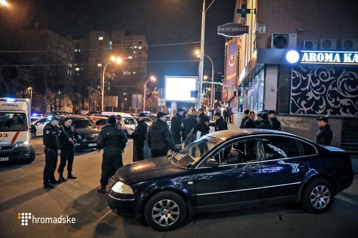 Стало известно, кого подстрелили вчера ночью в Киеве