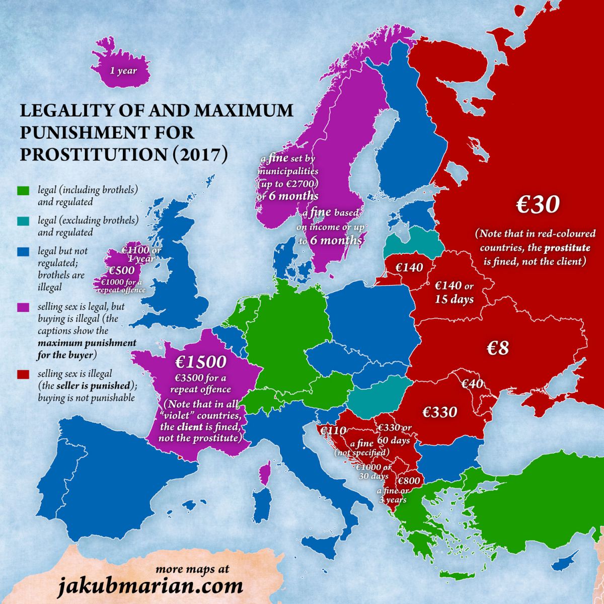Составлена карта секс-услуг в Европе