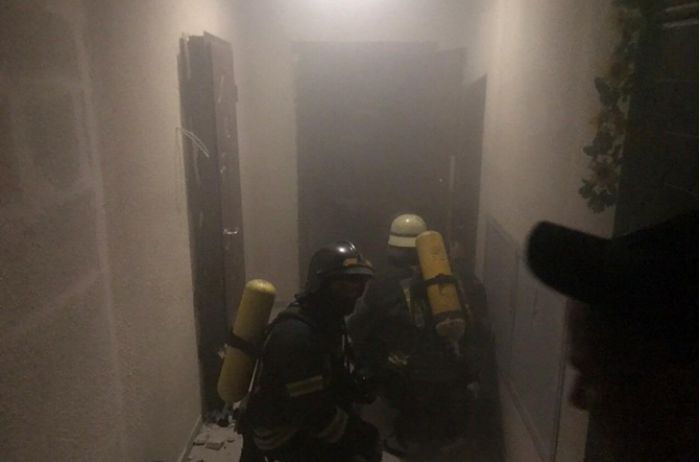 В Одессе пожарные спасли кота и крысу, вытащив их из полыхающей квартиры