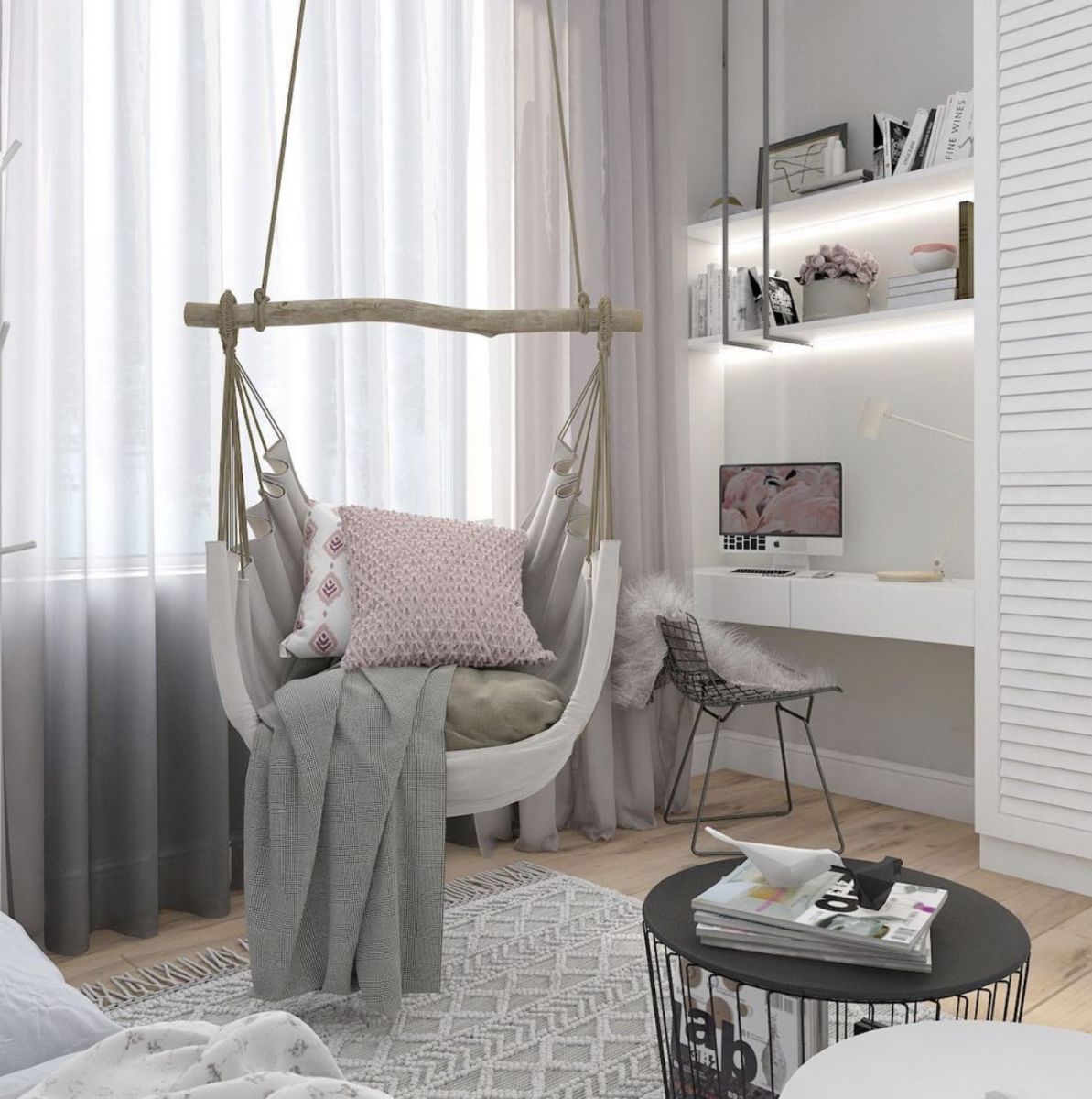 В’язані пледи, подушки, килими роблять простір затишним Фото: Instagram Каліни Алпатової